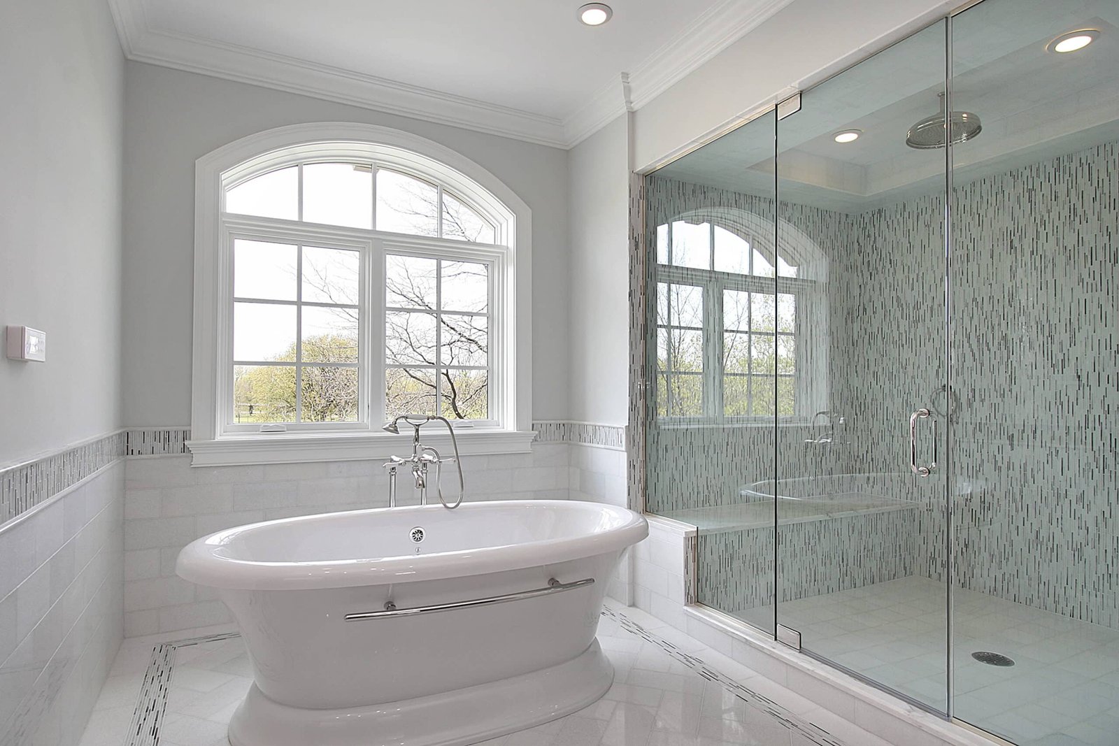 Master bath with large shower Master bath with large shower